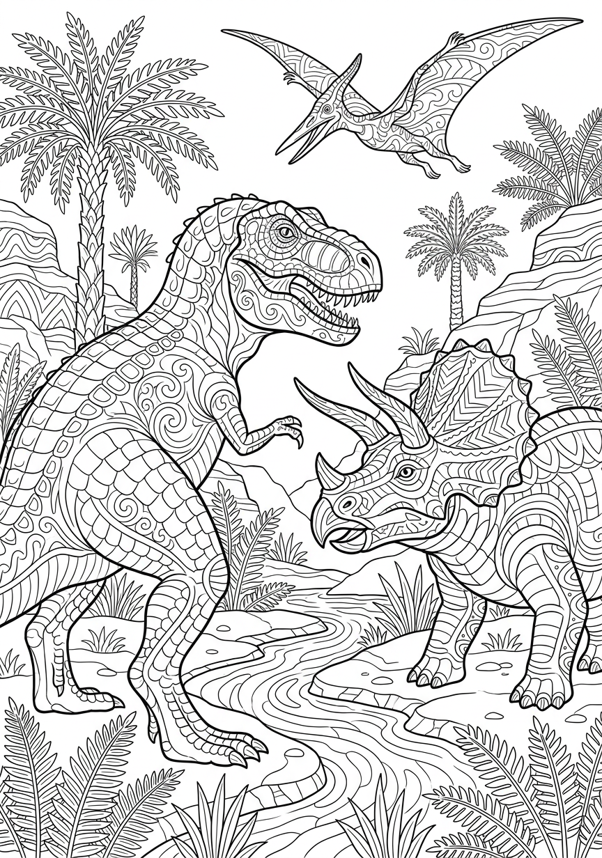AI gegenereerde kleurplaat