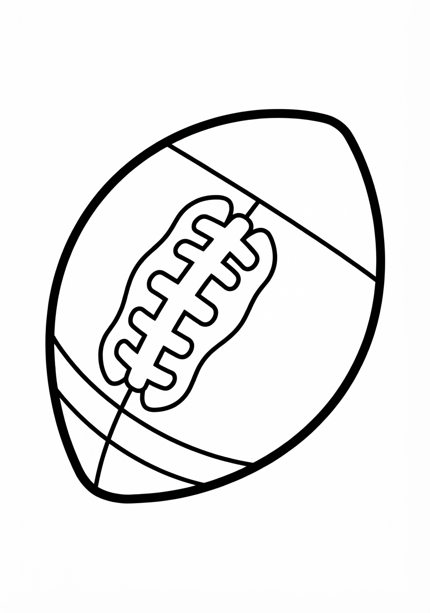 Coloring page of American football