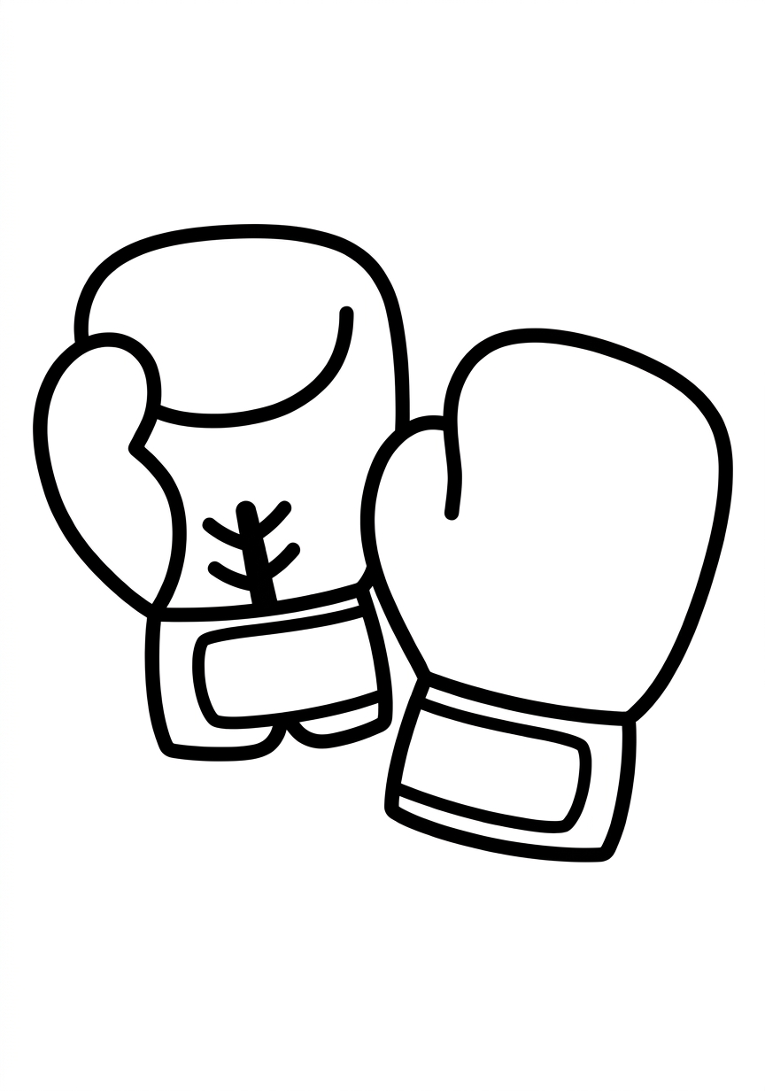 Coloring page of Boxing gloves