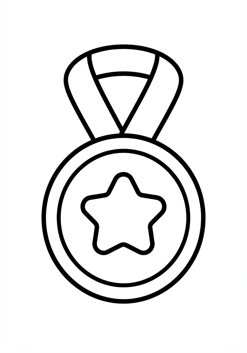 Coloring page of Gold medal