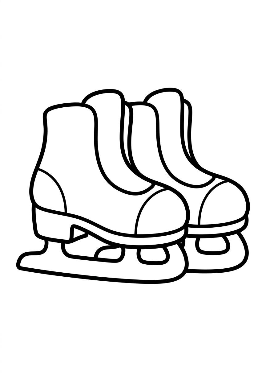 Coloring page of Ice skates