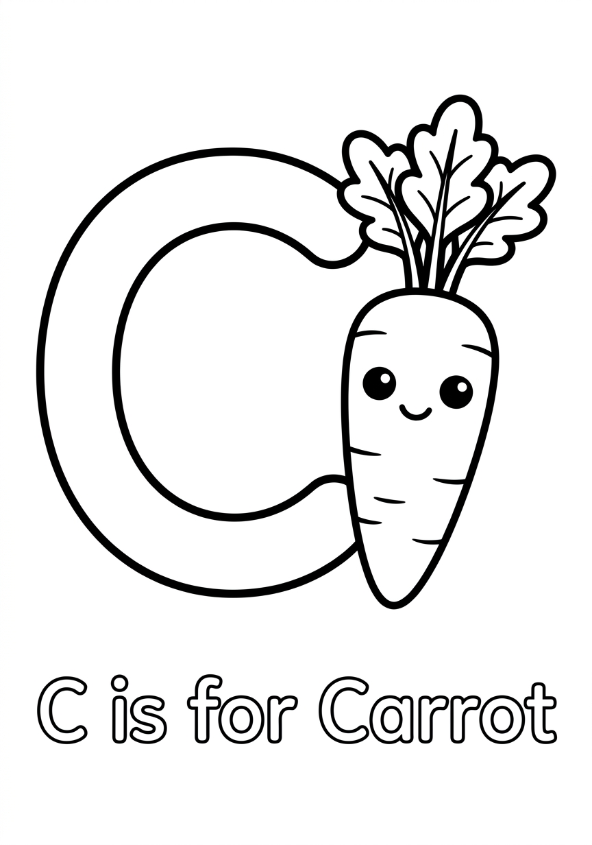 Coloring page of Letter C
