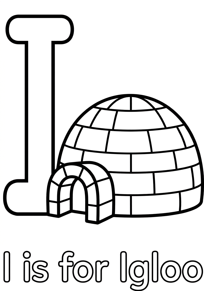Coloring page of Letter I