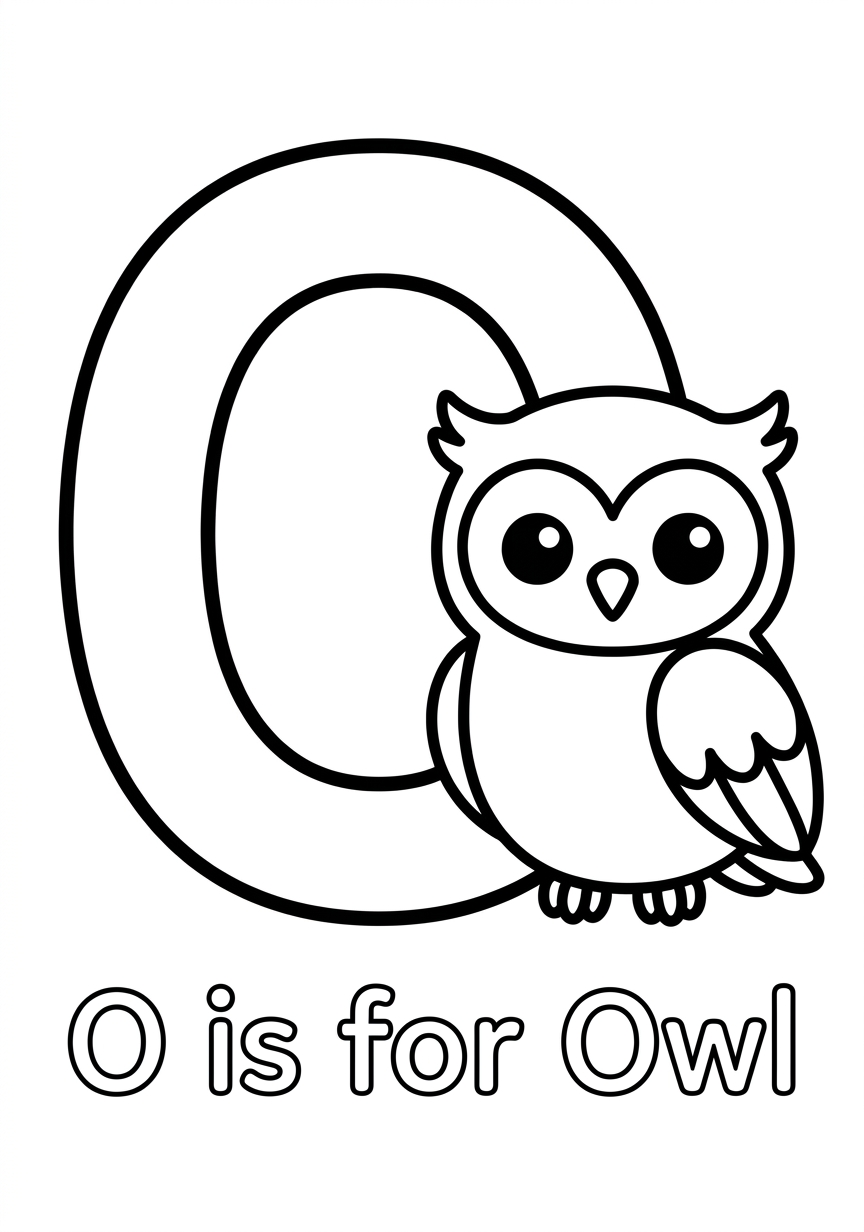 Coloring page of Letter O