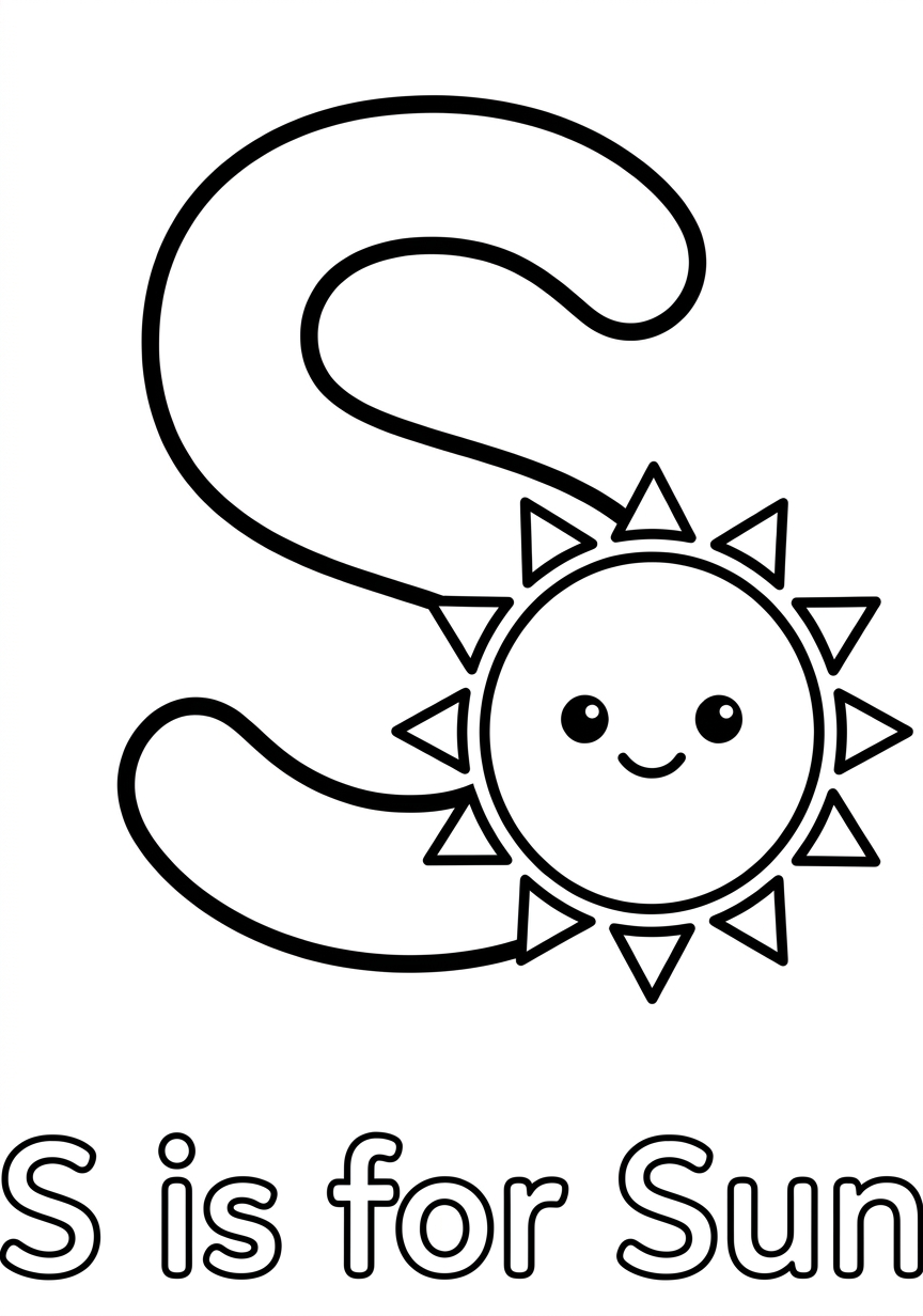 Coloring page of Letter S