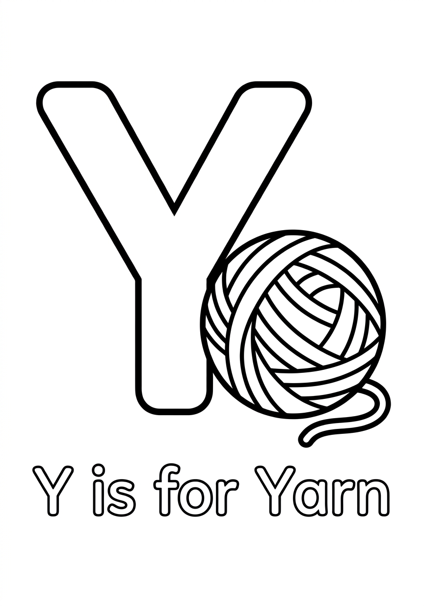 Coloring page of Letter Y