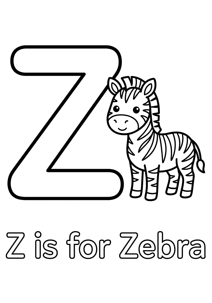 Coloring page of Letter Z