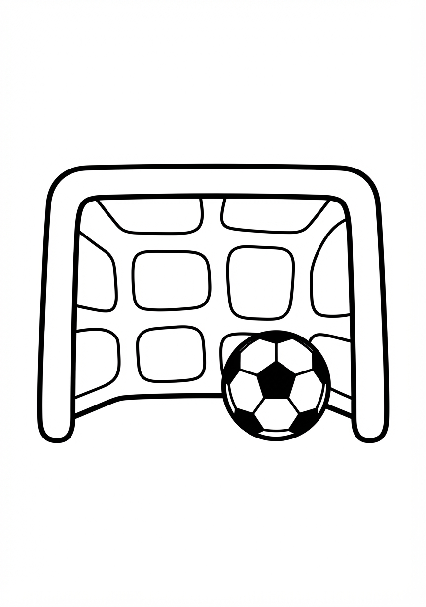 Coloring page of Soccer goal