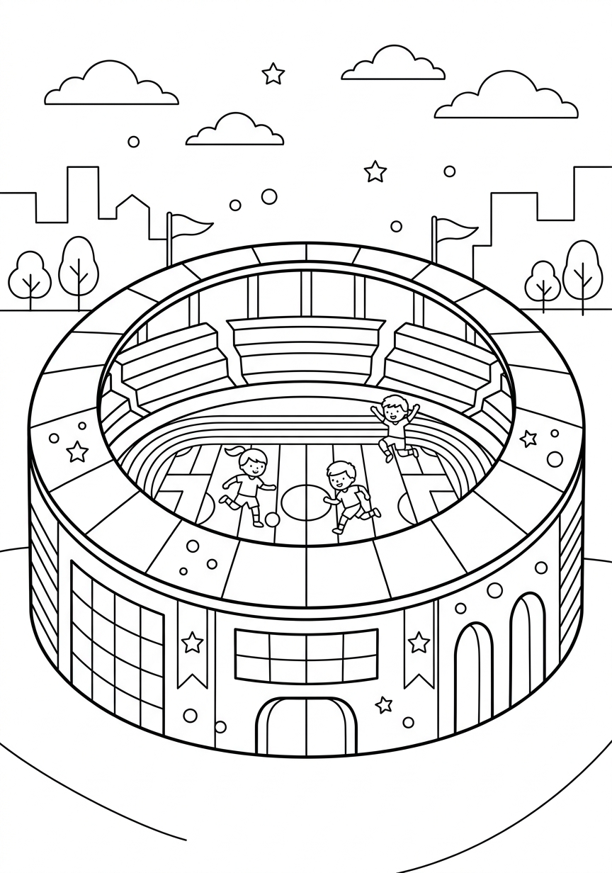 Coloring page of Sport stadium